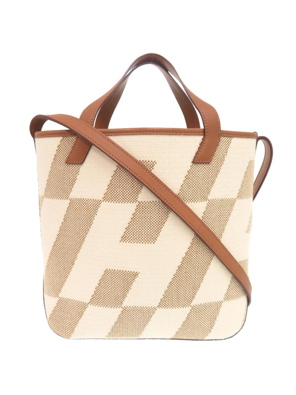 Hermes Cabas H En Biais Tote Canvas #375049H24B